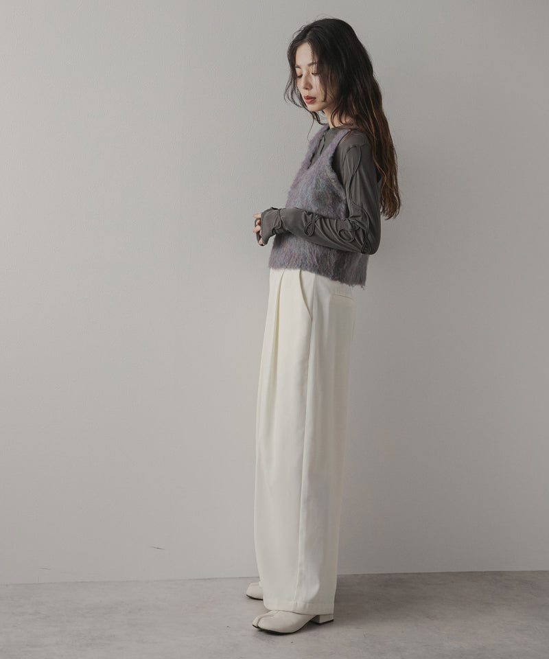 ミックスシャギーニットビスチェ