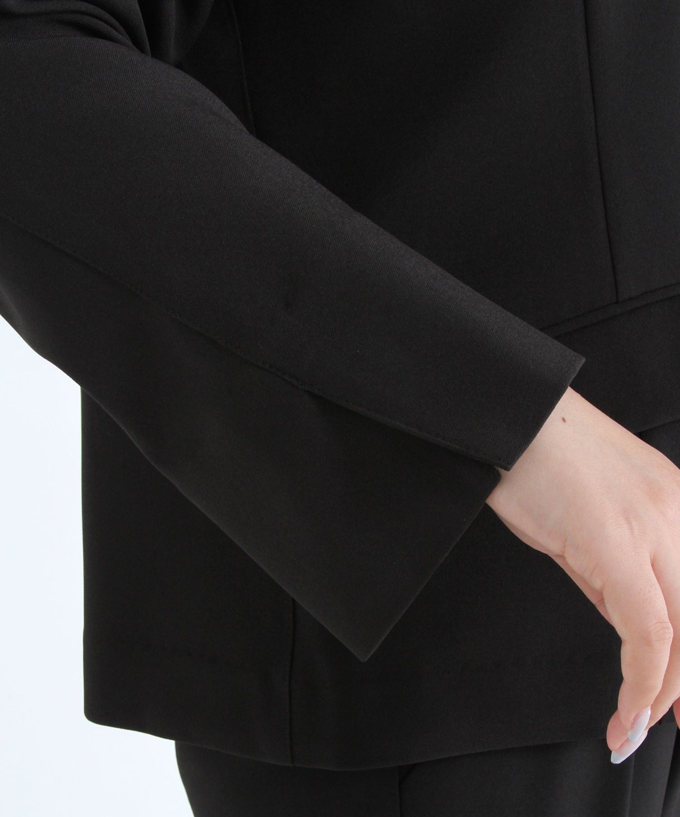 専用　室内試着のみ ノンネイティブ ノーカラー ソルジャー ジャケット M お受験スーツ ノーカラージャケット 前開きワンピース 濃紺ネイビー