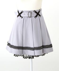 ボックスタッククロスベルトループスタッズレーススカート