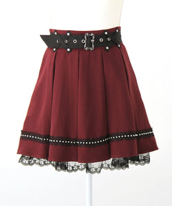 ボックスタッククロスベルトループスタッズレーススカート