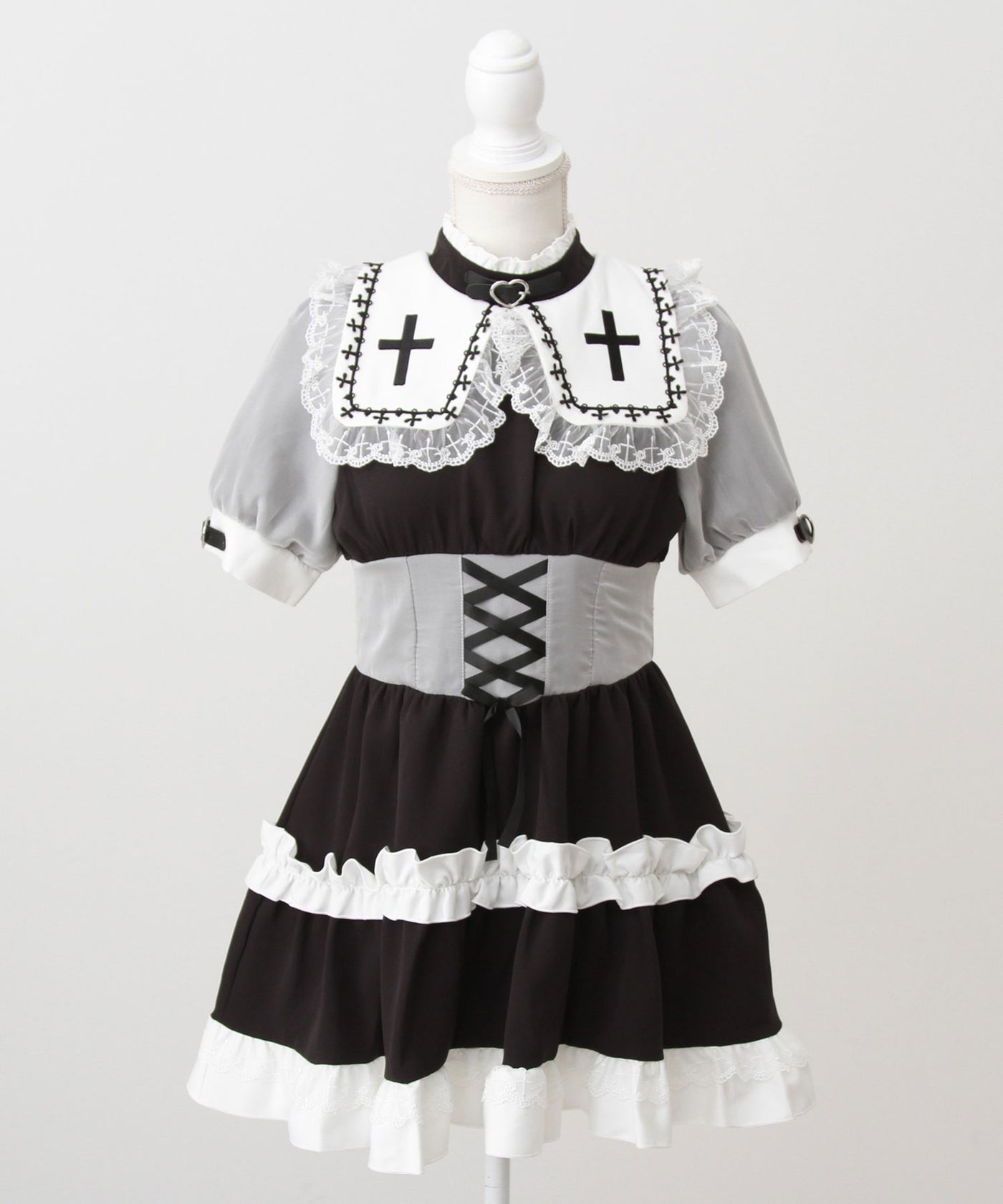 【ATELIER BOZ】ゴシック 十字架プリント 白黒 ワンピース【美品】 535746-d01_1400x.jpg?v=1750814973