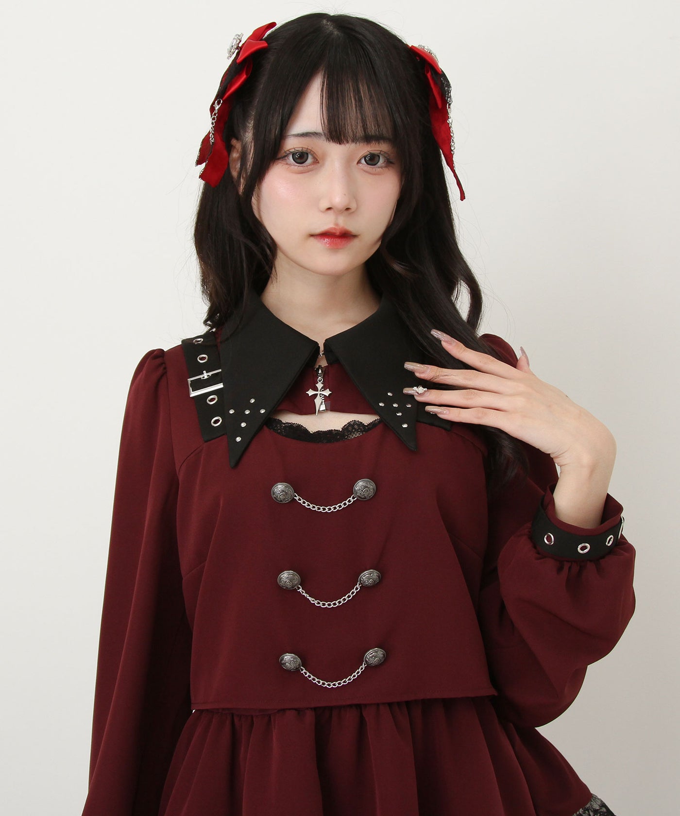 タグ付き★　ディアマイラブ　ティアードワンピース　チェック　赤　L 532479-02_1000x.jpg?v=1694391654