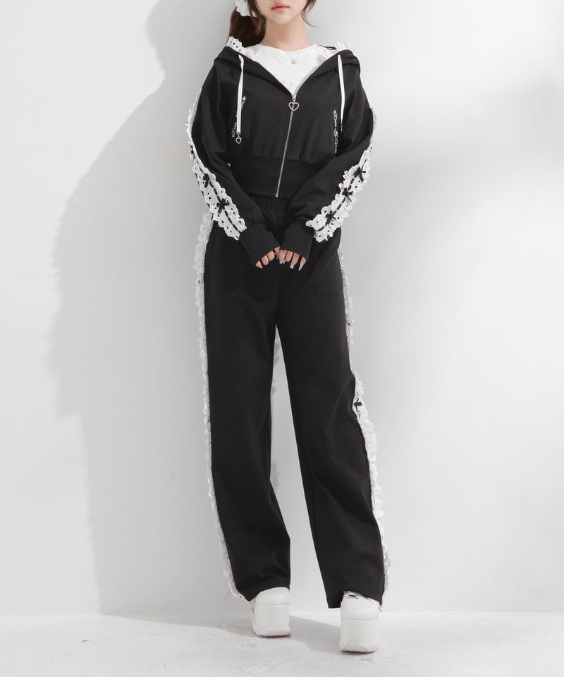 UVカットハートフリルサムホールパーカー【大きいサイズ有】