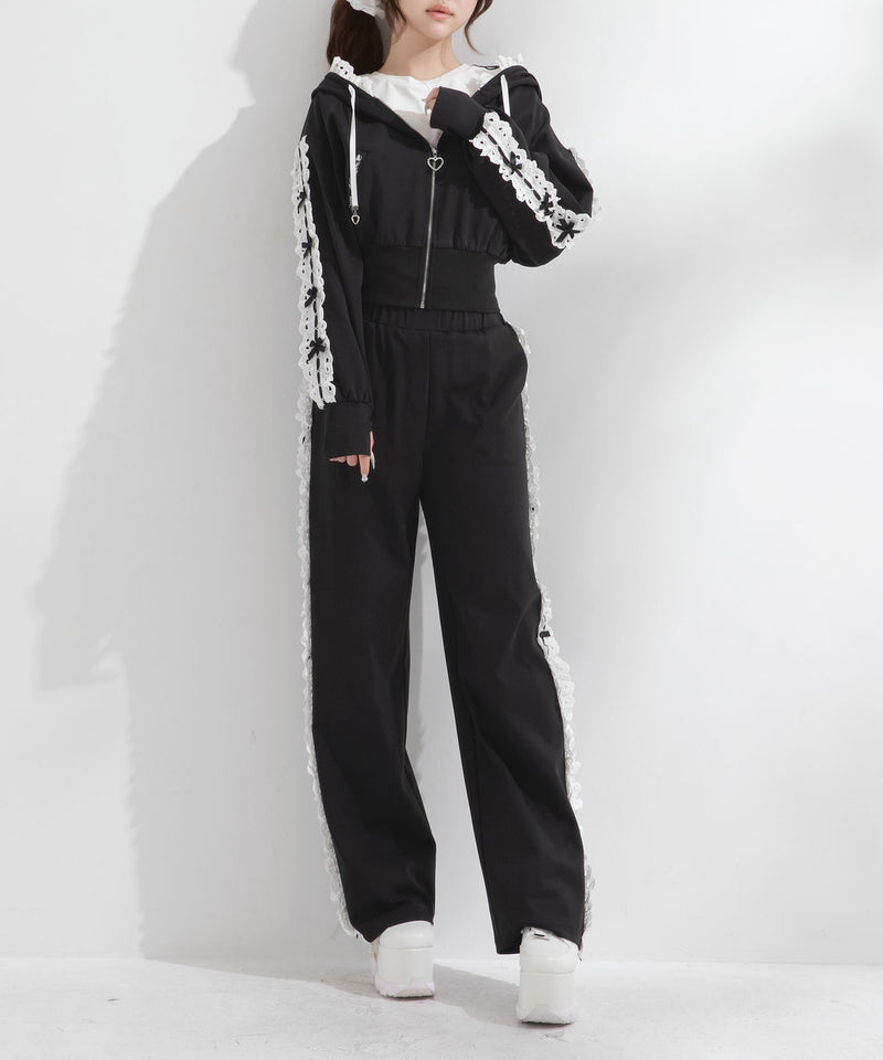 UVカットハートフリルサムホールパーカー【大きいサイズ有】