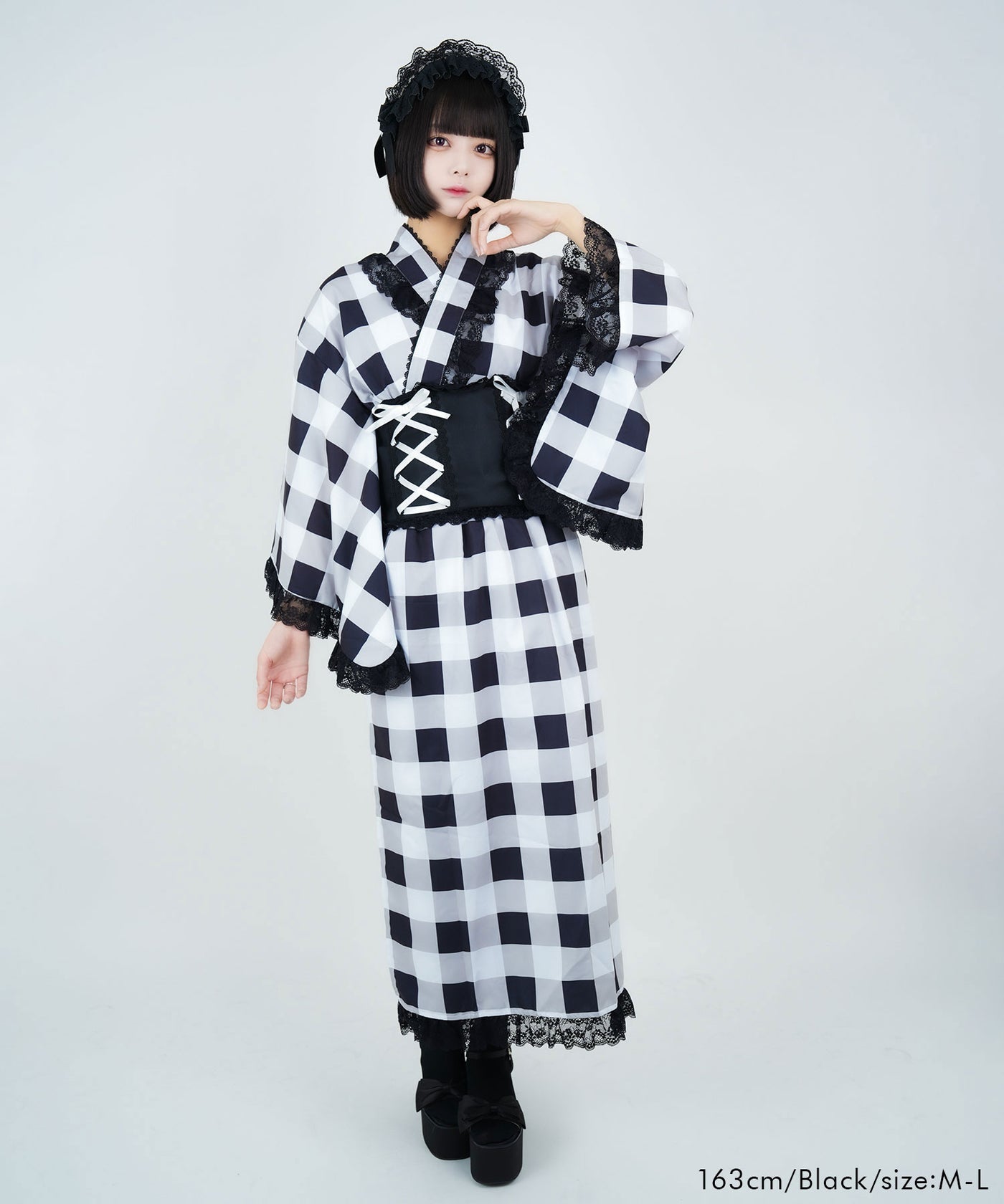 夢展望　【舞々悪魔】ビッグギンガムセットアップ浴衣　dearmylove 舞々悪魔】ビッグギンガムセットアップ浴衣 – レディースファッション