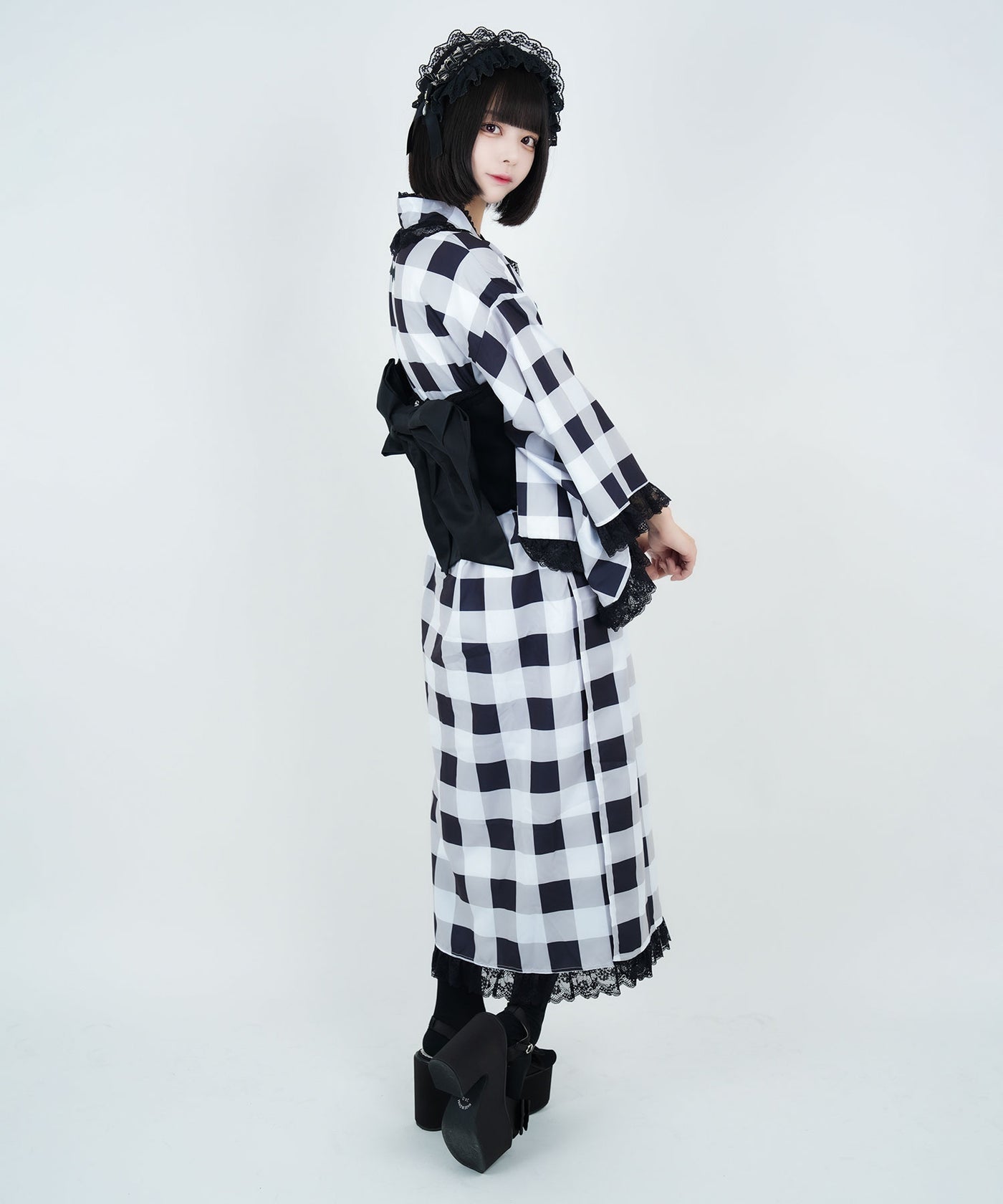 夢展望　【舞々悪魔】ビッグギンガムセットアップ浴衣　dearmylove 舞々悪魔】ビッグギンガムセットアップ浴衣 – レディースファッション