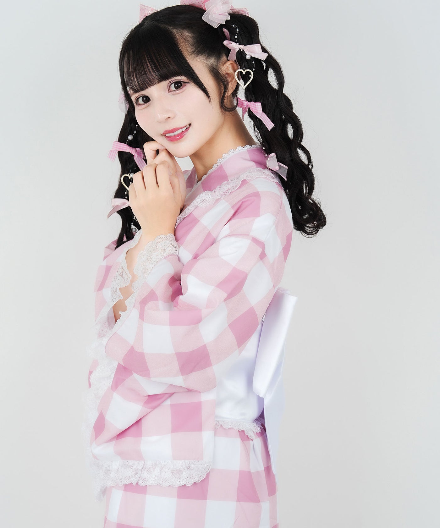 夢展望　【舞々悪魔】ビッグギンガムセットアップ浴衣　dearmylove 新春セール】【舞々悪魔】ビッグギンガムセットアップ浴衣