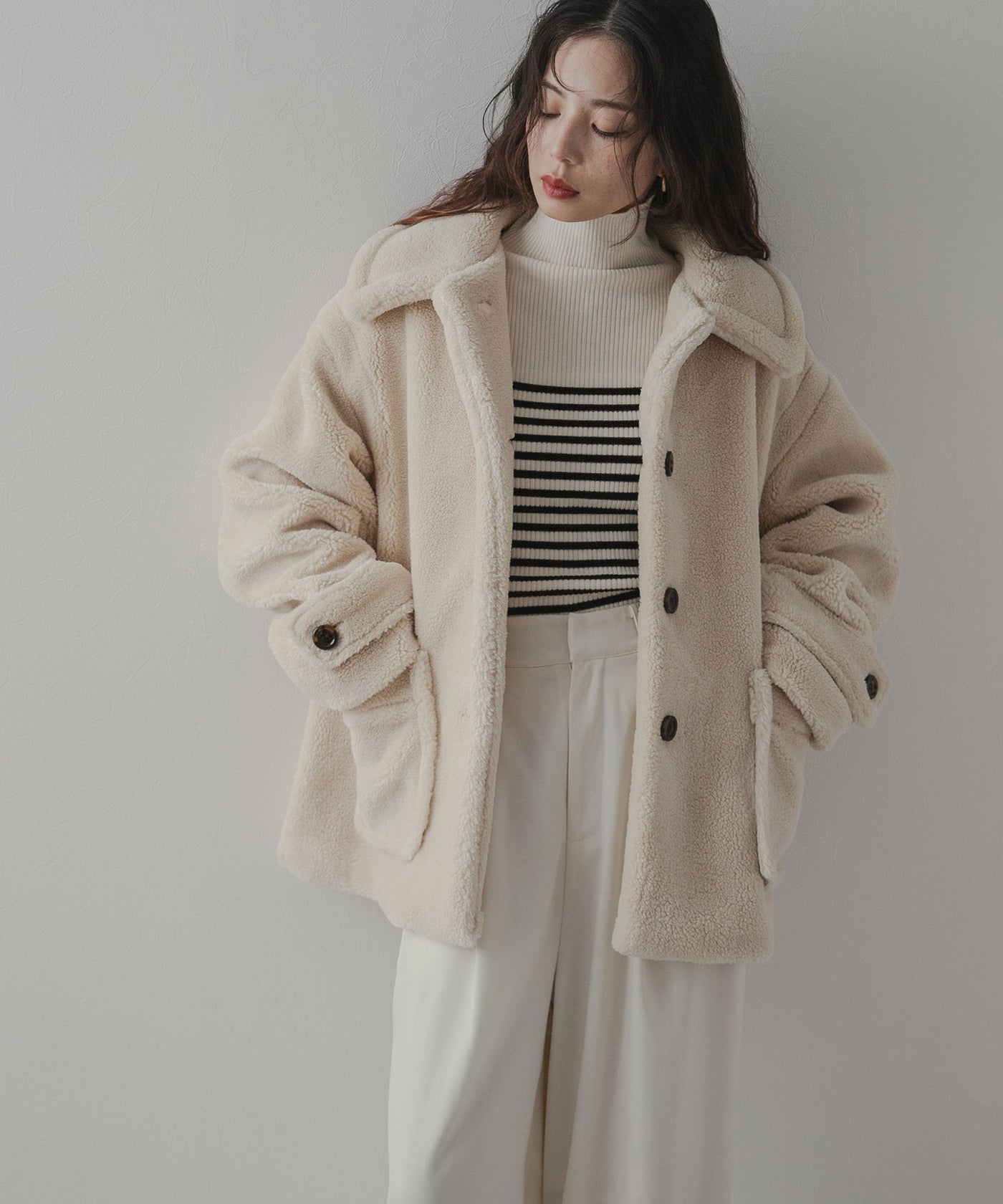 まとめ買い対象】テディベアミドルコート – レディースファッション