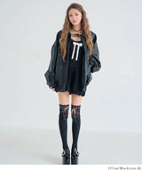 裾ドロストオーバーサイズ合皮ブルゾン【ジャケット】【コート】