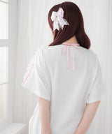 【ご好評につき完売しました】【海外発送不可】【サンリオ×DML】リボンレースビッグTシャツ