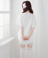 【ご好評につき完売しました】【海外発送不可】【サンリオ×DML】リボンレースビッグTシャツ