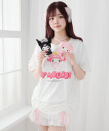 【ご好評につき完売しました】【海外発送不可】【サンリオ×DML】リボンレースビッグTシャツ