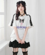 【ご好評につき完売しました】【海外発送不可】【サンリオ×DML】リボンレースビッグTシャツ