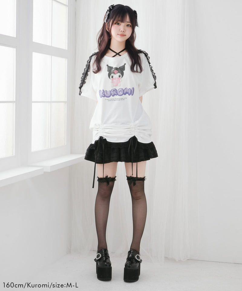 【ご好評につき完売しました】【海外発送不可】【サンリオ×DML】リボンレースビッグTシャツ