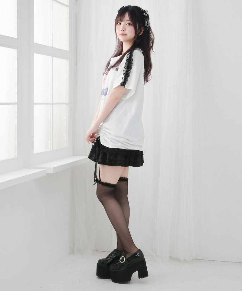 【ご好評につき完売しました】【海外発送不可】【サンリオ×DML】リボンレースビッグTシャツ