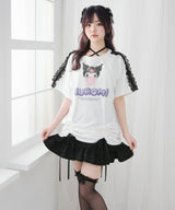 【ご好評につき完売しました】【海外発送不可】【サンリオ×DML】リボンレースビッグTシャツ