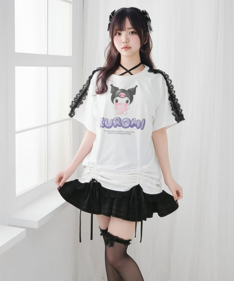 【ご好評につき完売しました】【海外発送不可】【サンリオ×DML】リボンレースビッグTシャツ