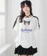 【ご好評につき完売しました】【海外発送不可】【サンリオ×DML】リボンレースビッグTシャツ
