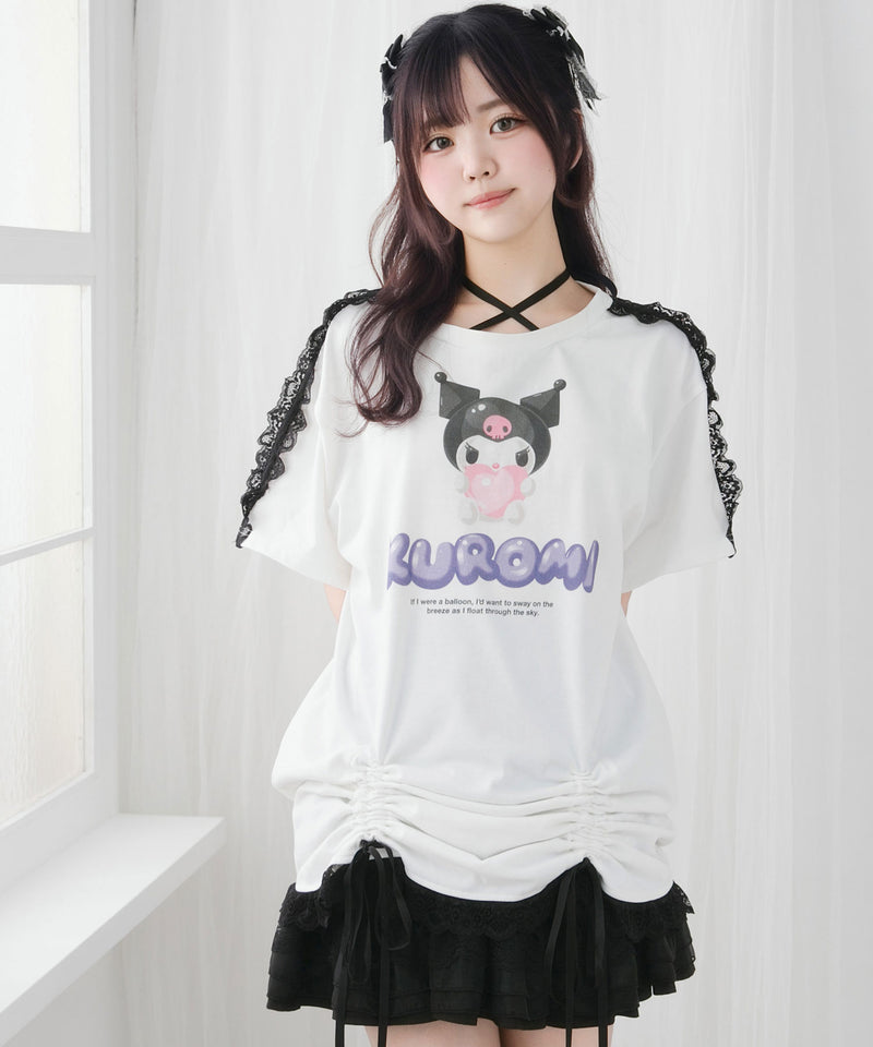 【ご好評につき完売しました】【海外発送不可】【サンリオ×DML】リボンレースビッグTシャツ