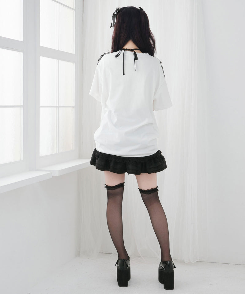 【ご好評につき完売しました】【海外発送不可】【サンリオ×DML】リボンレースビッグTシャツ