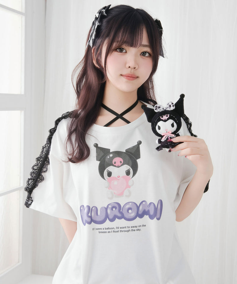 【ご好評につき完売しました】【海外発送不可】【サンリオ×DML】リボンレースビッグTシャツ