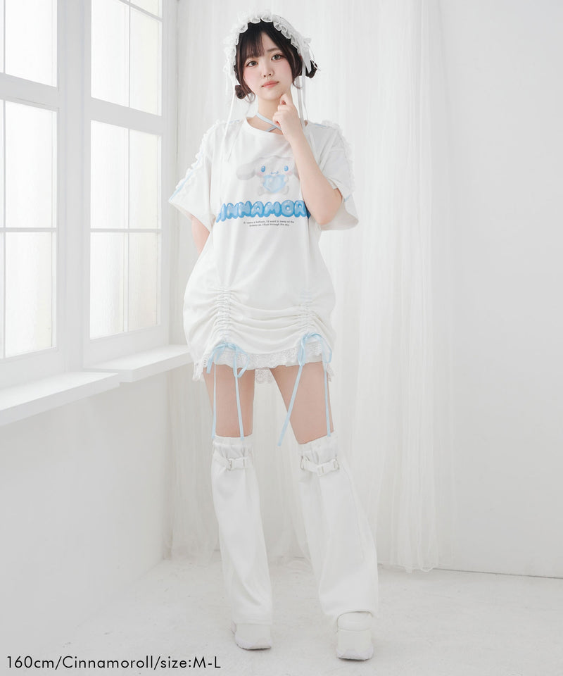 【ご好評につき完売しました】【海外発送不可】【サンリオ×DML】リボンレースビッグTシャツ