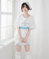 【ご好評につき完売しました】【海外発送不可】【サンリオ×DML】リボンレースビッグTシャツ