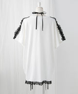 【ご好評につき完売しました】【海外発送不可】【サンリオ×DML】リボンレースビッグTシャツ