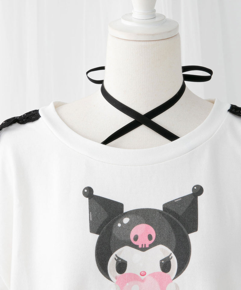 【ご好評につき完売しました】【海外発送不可】【サンリオ×DML】リボンレースビッグTシャツ