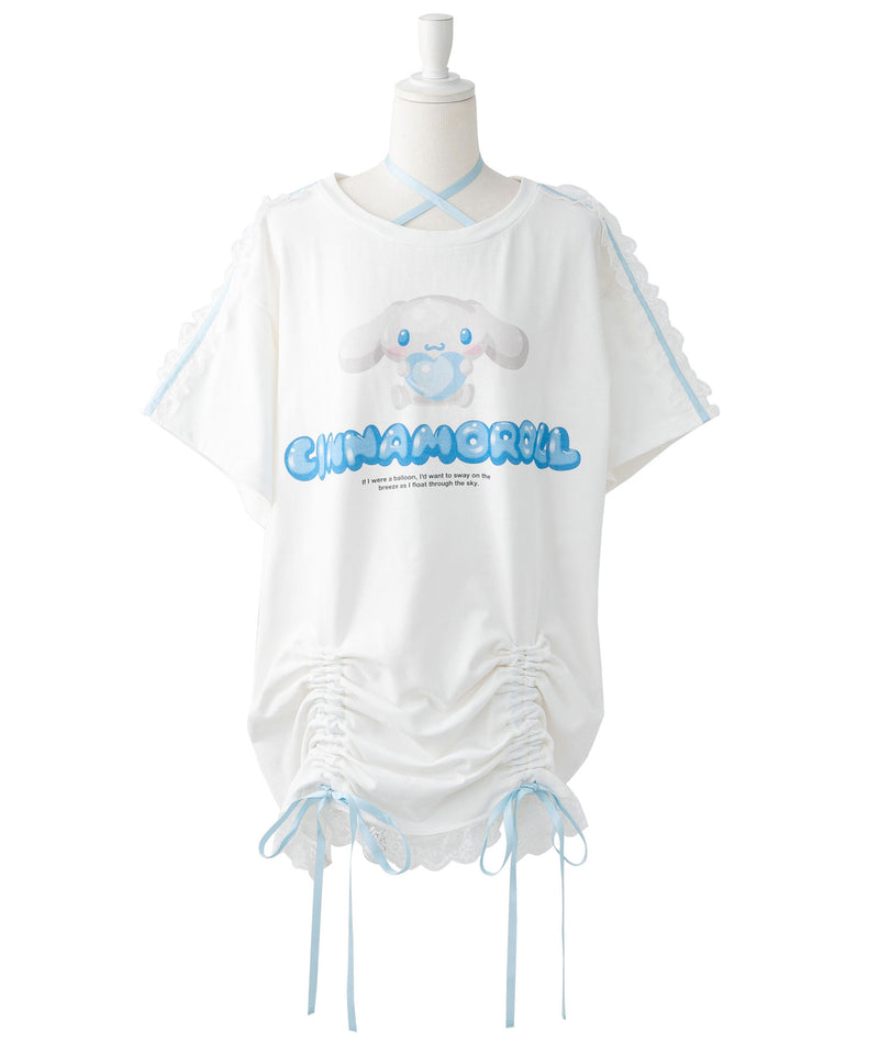 【ご好評につき完売しました】【海外発送不可】【サンリオ×DML】リボンレースビッグTシャツ
