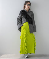 ポンチフリルナロースカート