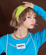 【最上もが着用】カラーリブヘアーバンド