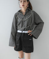 配色カラーバルーンミニジャージスカート