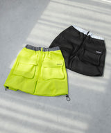 配色カラーバルーンミニジャージスカート