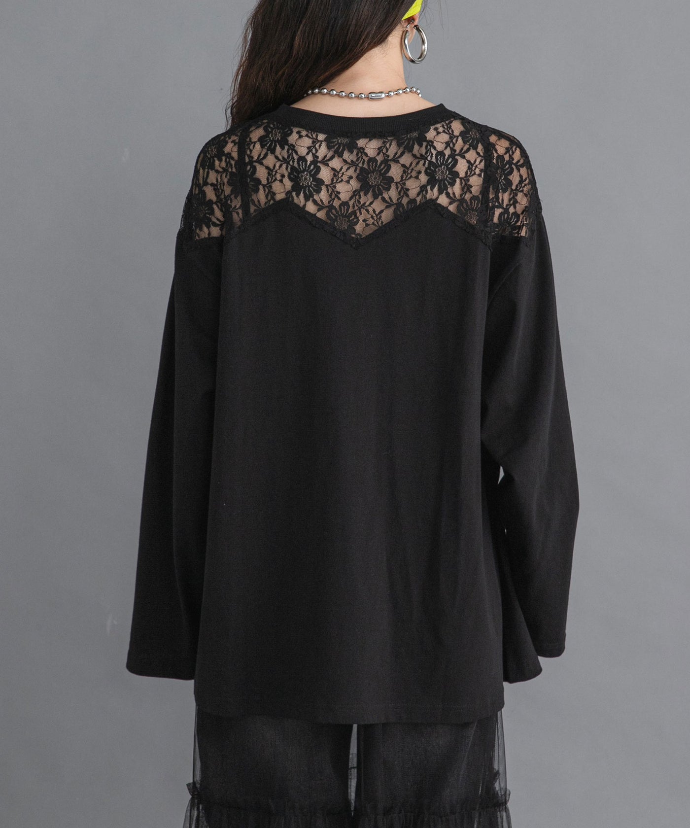 tシャツ 「最上もが」レースドッキングオーバーサイズロンT レディース 楽天市場】【最上もが着用】レースドッキングオーバーサイズロン