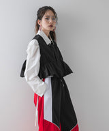 ビスチェデザインバルーンベストトップス