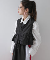 ビスチェデザインバルーンベストトップス