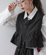 ビスチェデザインバルーンベストトップス