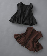 ビスチェデザインバルーンベストトップス