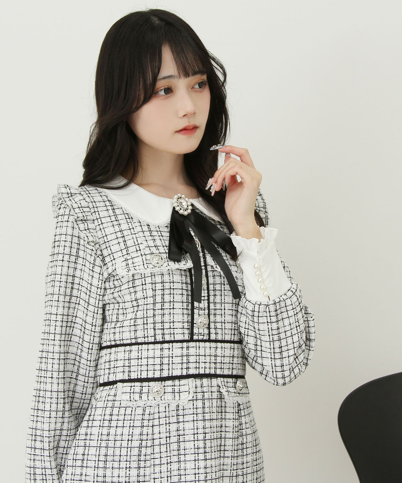 ラメツイードリボンタイトワンピース – レディースファッション通販の