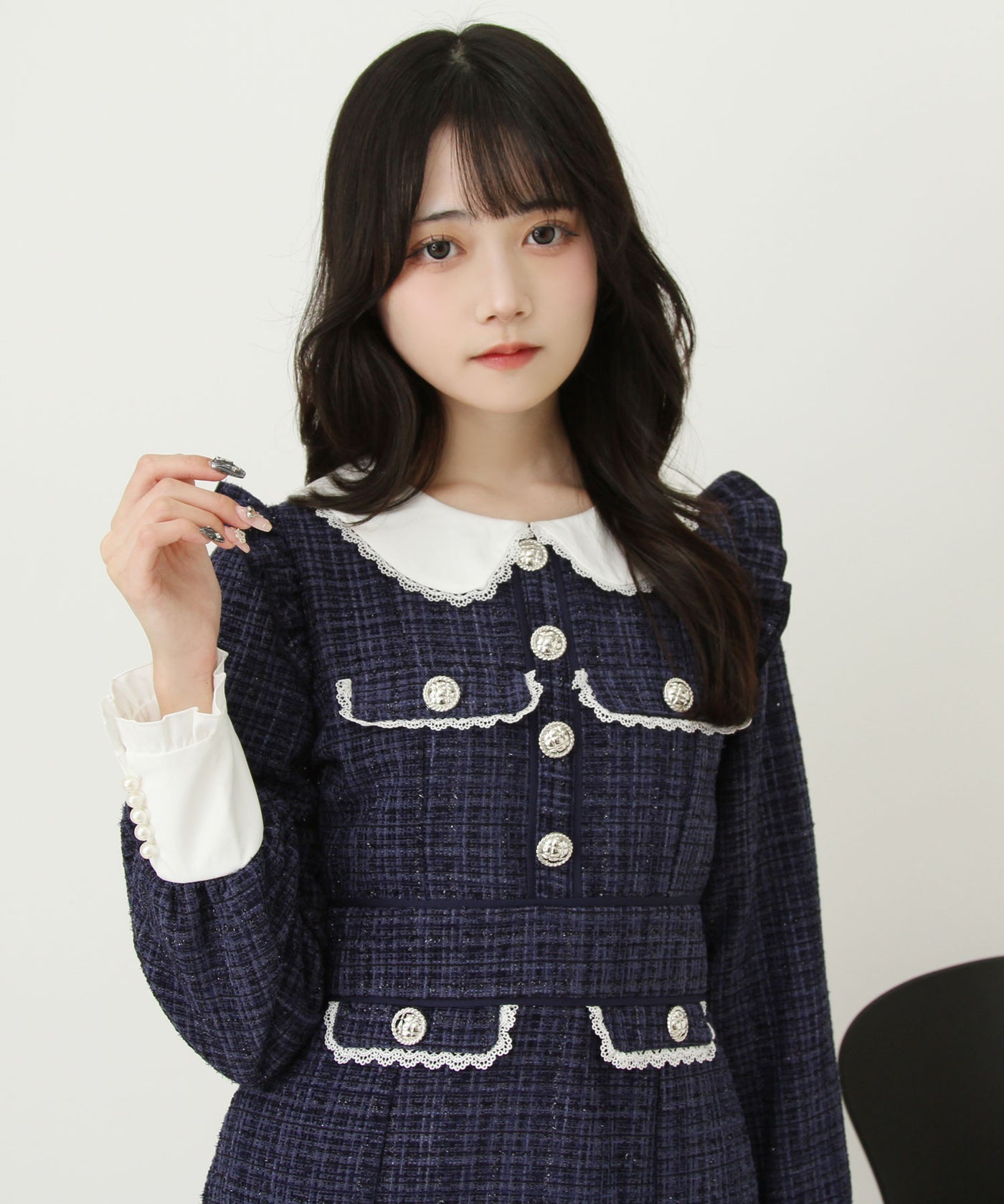 ラメツイードリボンタイトワンピース – レディースファッション通販の