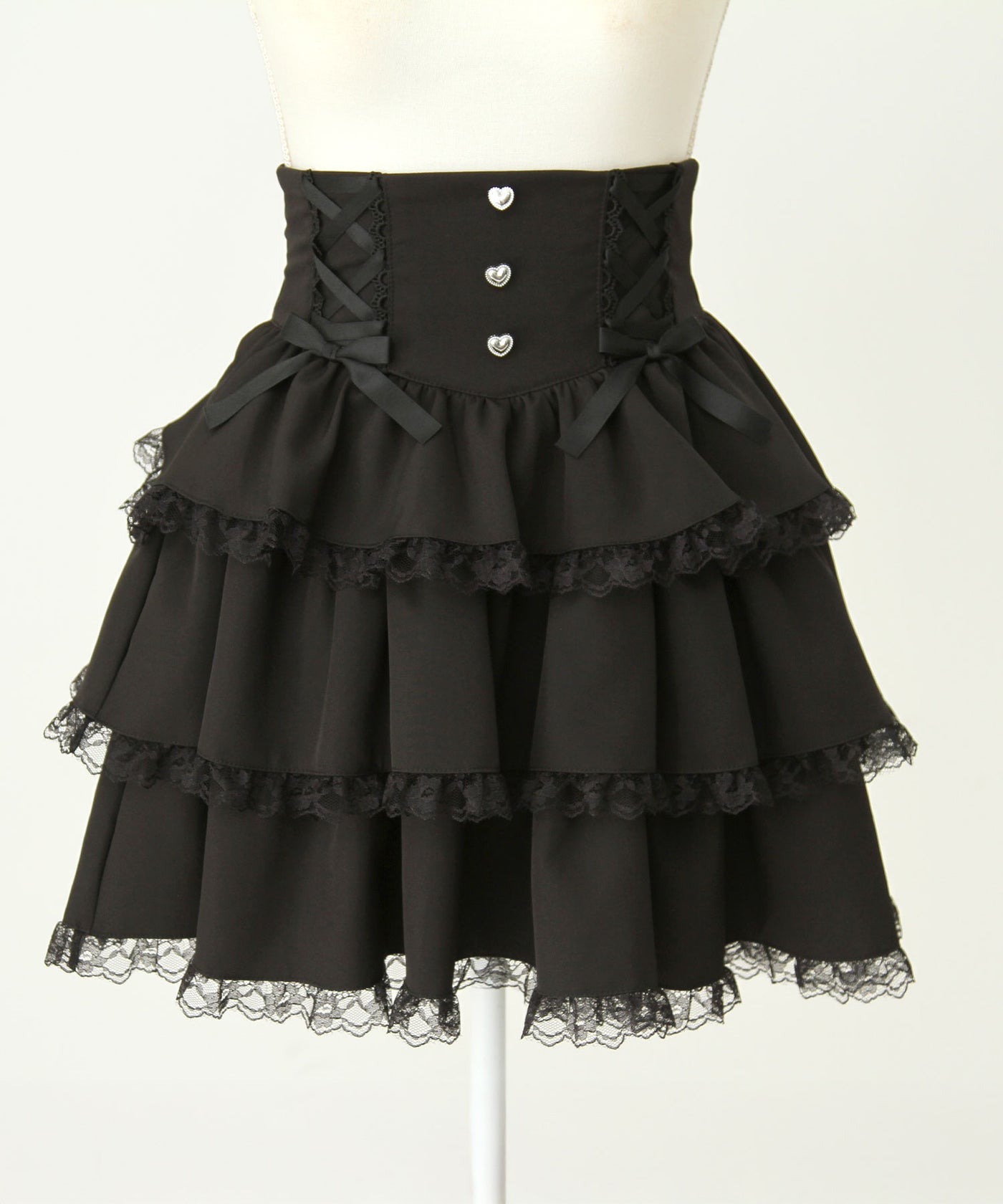 新春セール】フリルレースアップリボンスカート – レディース