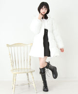 【予約　11/21発送】ドッキングリブカットリボンワンピース