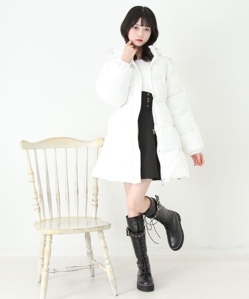 【予約　11/21発送】ドッキングリブカットリボンワンピース