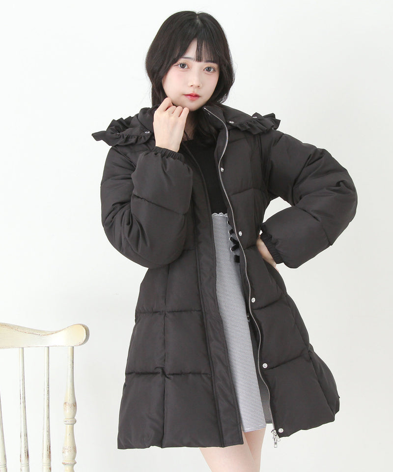 【予約　11/21発送】ドッキングリブカットリボンワンピース