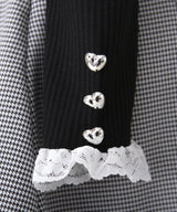 【予約　11/21発送】ドッキングリブカットリボンワンピース