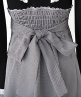 【予約　11/21発送】ドッキングリブカットリボンワンピース
