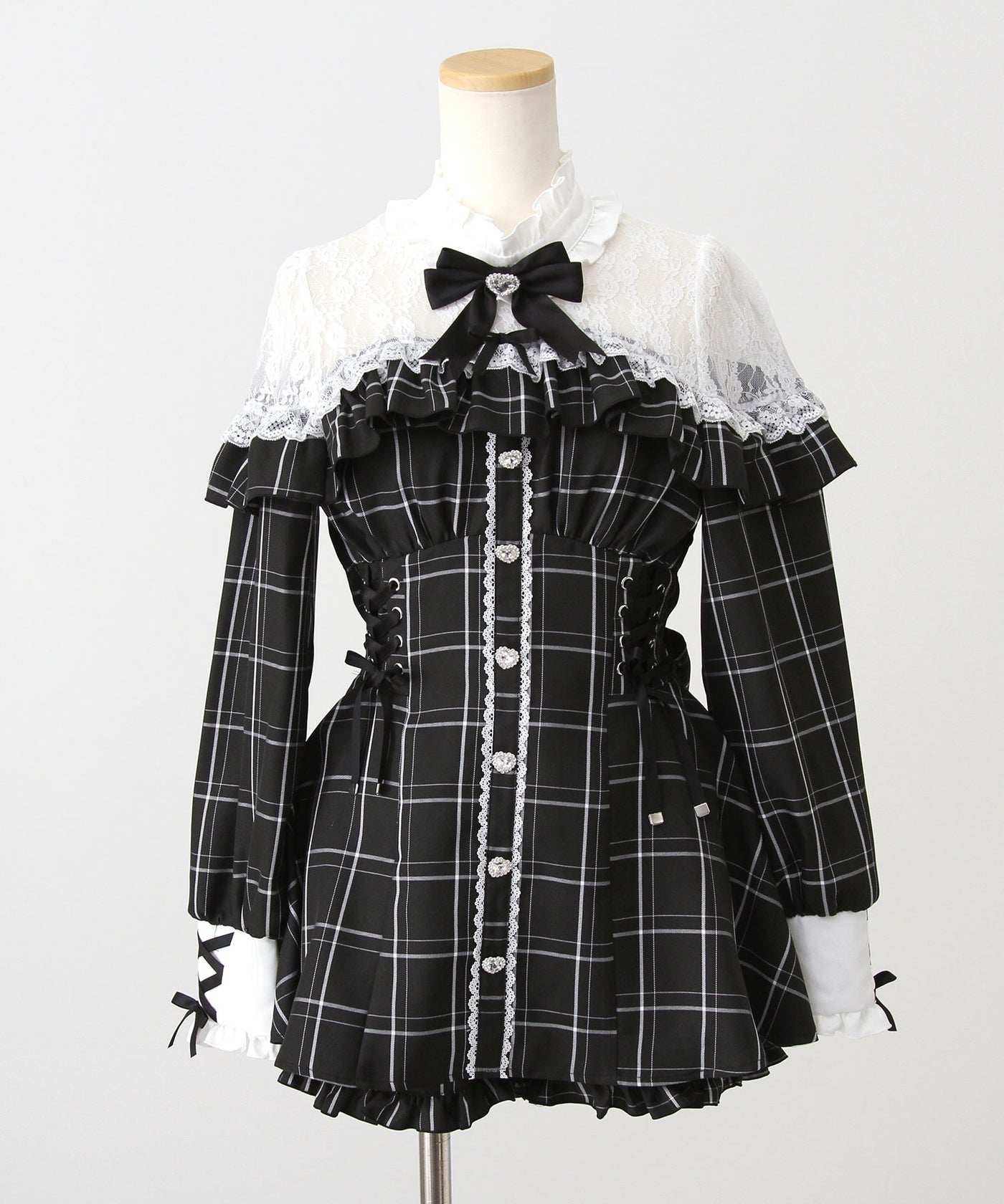 恋と深空 マヒル セット ショッパー リボンBW会場 特典付き 即日発送 新春セール】レース切替ハイネックリボンセットアップ – レディース