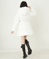 【予約　10/31発送】ビッグボウタイリボンAラインフェイクダウンコート【中綿】