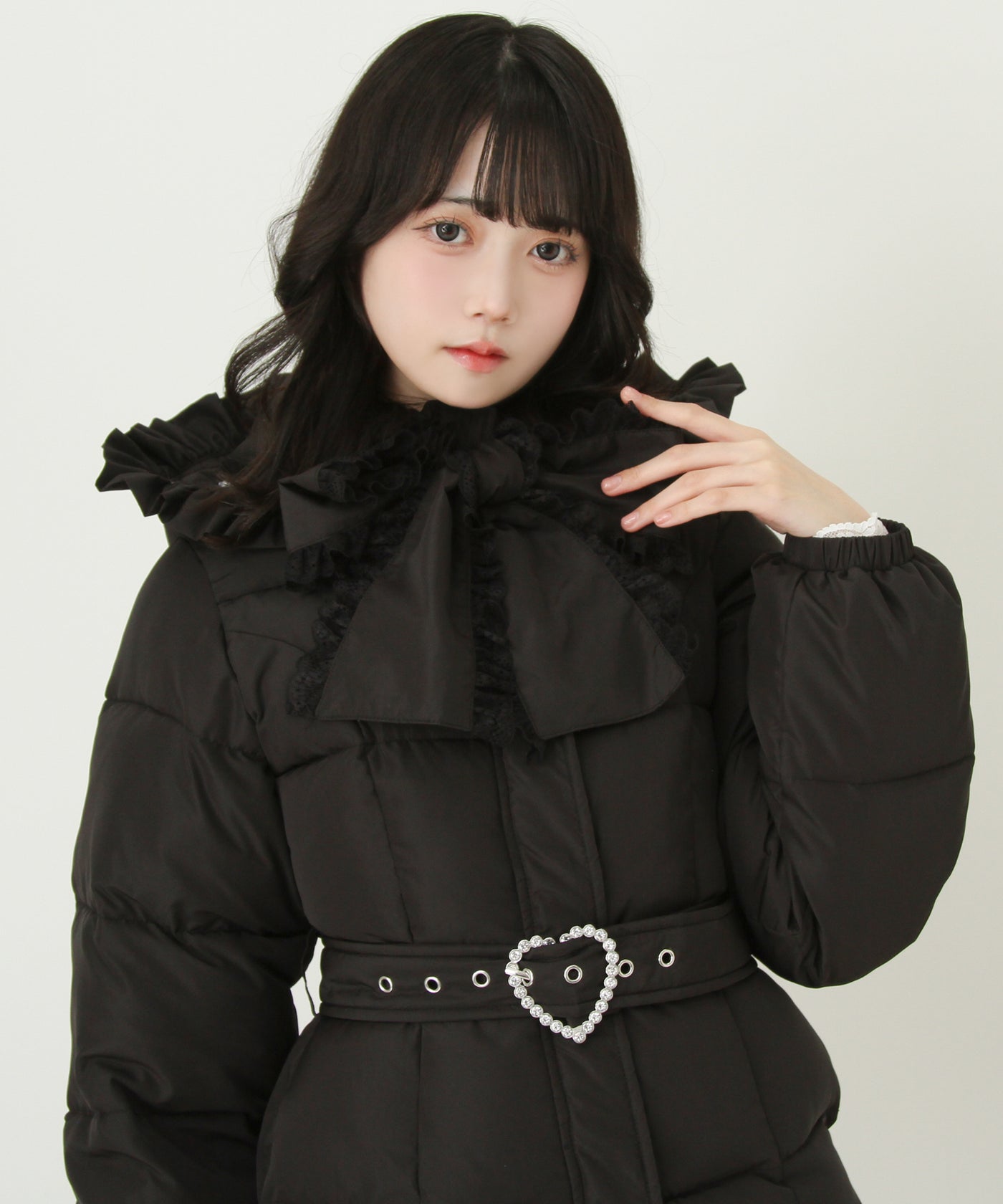 秋冬新作クーポン対象】ビッグボウタイリボンAラインフェイクダウン